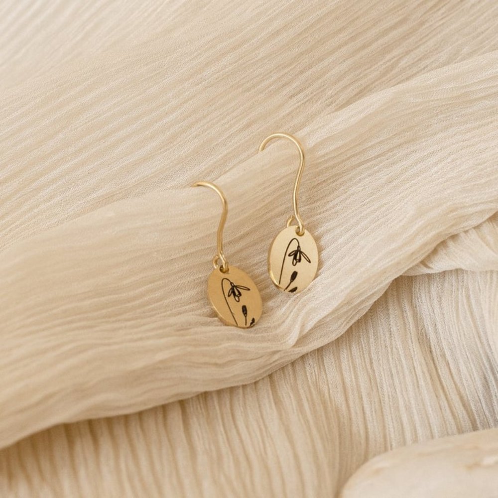 Flower earrings, Wreath earrings